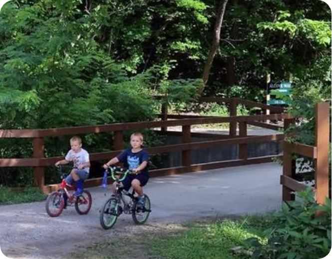 Two Kids Biking